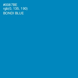 #0087BE - Bondi Blue Color Image